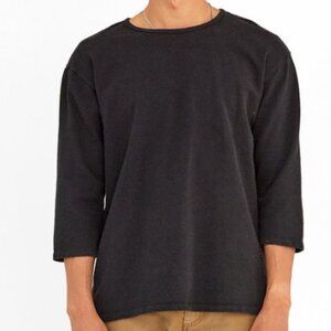 EUC Esby 3/4 Sleeve Lifetime Crew Washed Black Small Cotton Organic Baseball Tee